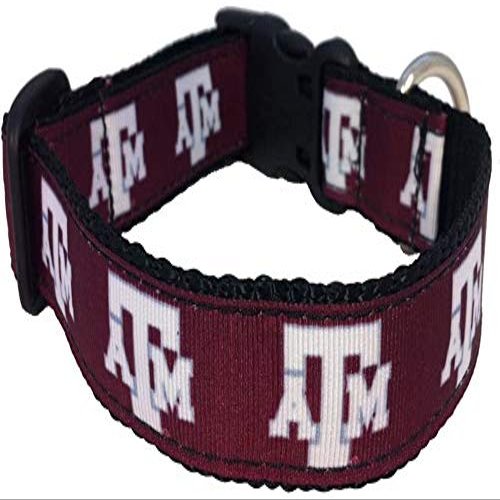 College Dog Collar (Medium, Texas A&M)