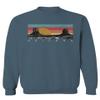 Vintage Retro Graphic Style Arizona State Desert Gift Sunset Mountains Men's Crewneck Sweatshirt (Indigo Blue Small) view 1