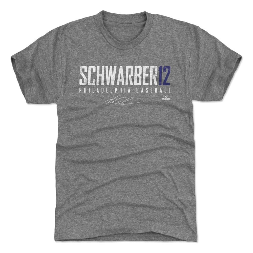 500 LEVEL Kyle Schwarber T-Shirt (Premium Men's T-Shirt, XXX-Large, Tri Gray) - Kyle Schwarber Philadelphia Elite WHT