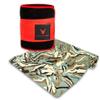 Anti-Slip High-End Thick and Durable TPE Yoga Mat with Travel Straps Included - Green/Brown Camouflage + Waist Trimmer (X-Large, Red and Black) view 1