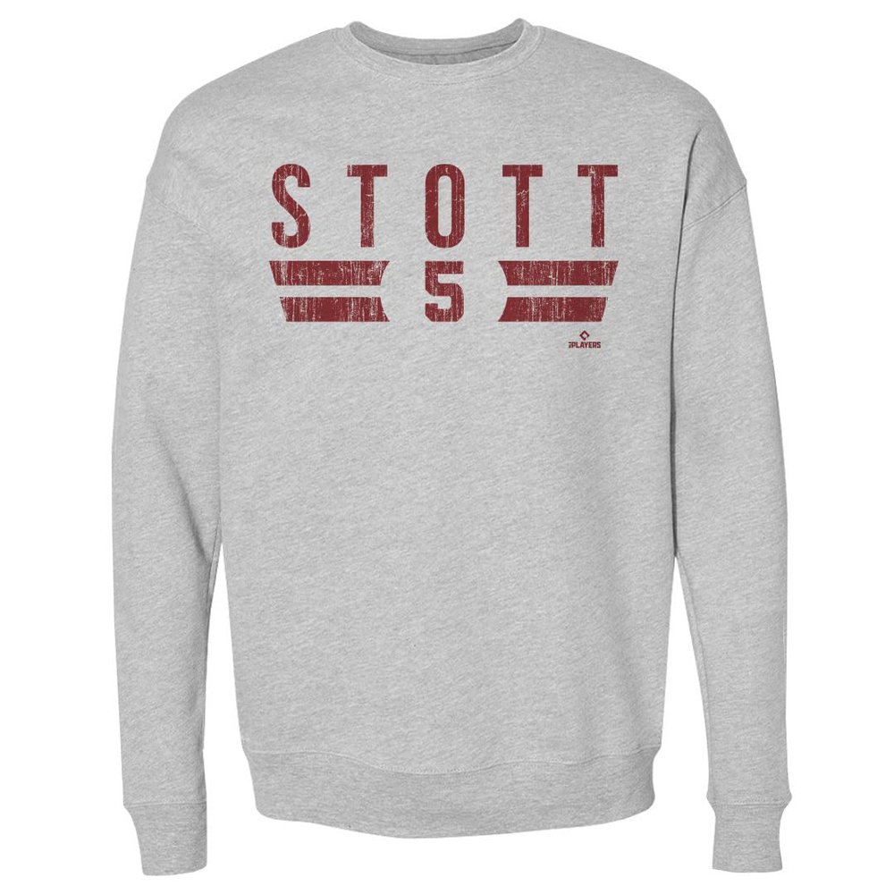500 LEVEL Bryson Stott Sweatshirt (Crew Sweatshirt, XX-Large, Heather Gray) - Bryson Stott Philadelphia Font
