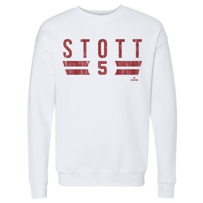 500 LEVEL Bryson Stott Sweatshirt (Crew Sweatshirt, XX-Large, White) - Bryson Stott Philadelphia Font