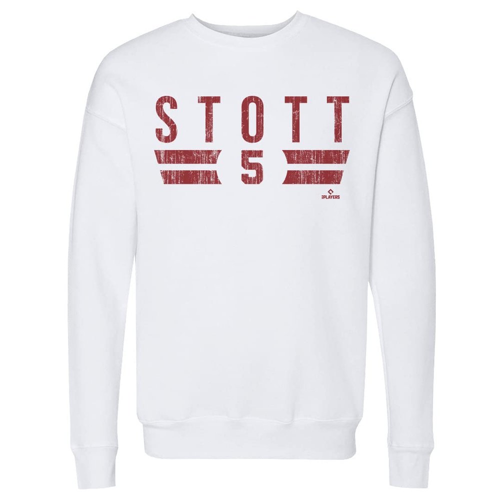 500 LEVEL Bryson Stott Sweatshirt (Crew Sweatshirt, XX-Large, White) - Bryson Stott Philadelphia Font