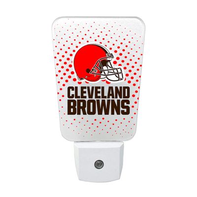 Party Animal NFL Team LED Night Light, with Auto Sensor and 3 Light Settings, Slim 5-Inch Design fits Standard Outlets, Cleveland Browns