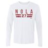 500 LEVEL Aaron Nola Long Sleeve Tee (Long Sleeve, XX-Large, White) - Aaron Nola Philadelphia Font view 1
