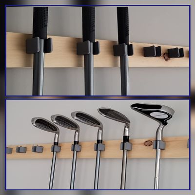 Golf Club organize holder, Wall display, Wall hanger, rack, mount [7 holder] (Club Grip up 15mm)