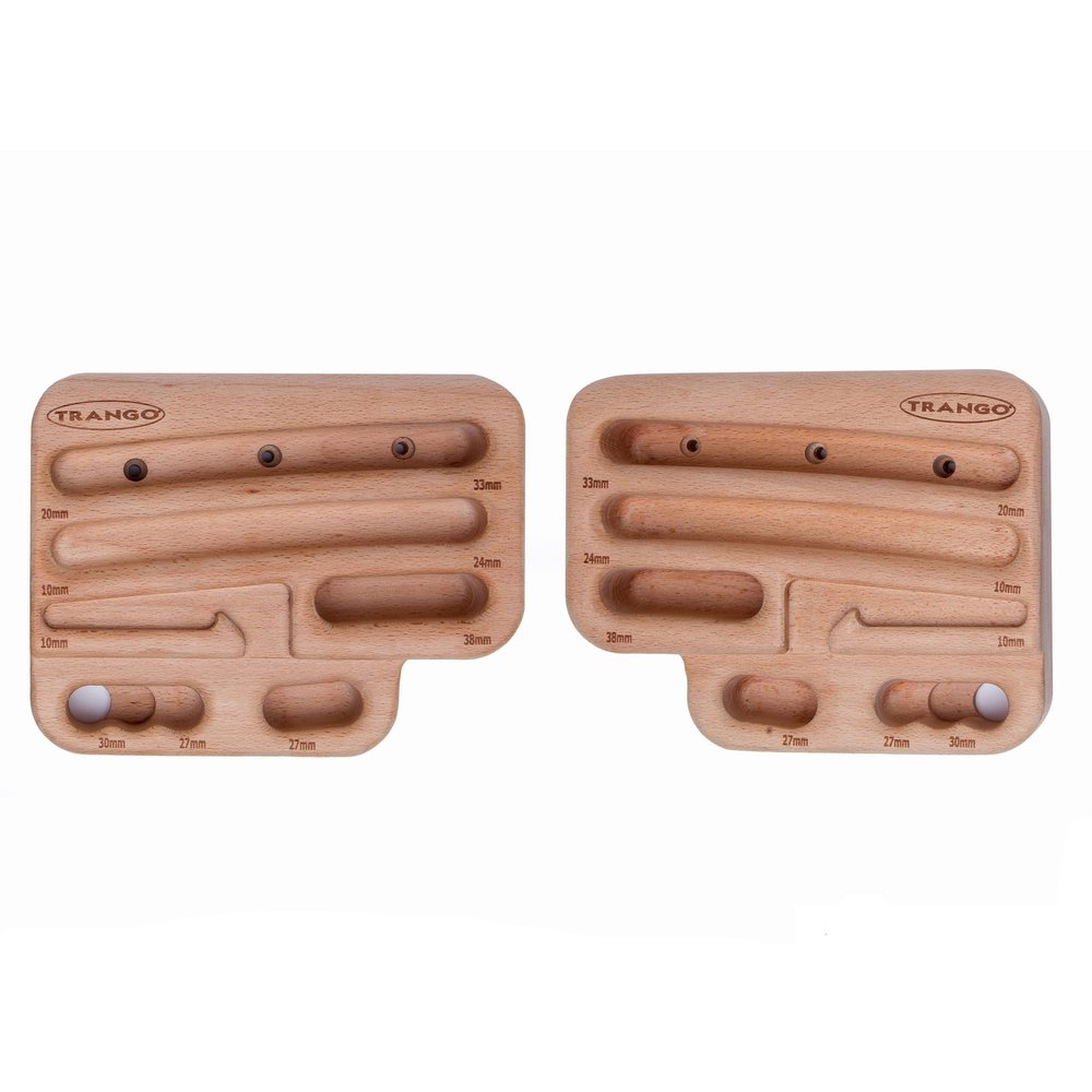 TRANGO Rock Prodigy Hangboard - Finger Training Board for Rock Climbing, Build Finger Strength, Home Training Board, Natural