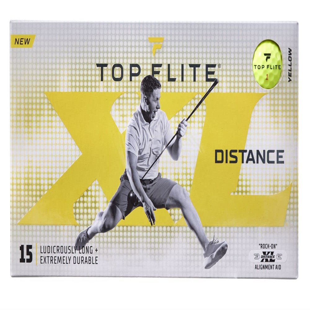 2022 XL Distance Golf Balls Yellow - 15 Pack 2022 Distance Feel Spin Durability Pure Power