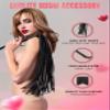 DERINODEM Adult Whip Riding Crop for Bedroom Black Faux Leather view 2