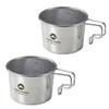 CAMPINGMOON Small Coffee Mug Cup 160ml 304 Stainless Steel Camping Backpacking S-180 (2pcs set) view 1