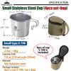 CAMPINGMOON 7oz Mug Cup Stackable 304 Stainless Steel Small Little Camping Beer 210ml S-190 (4pcs set/w bag) view 2