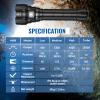 Wurrkos DL70 Dive Light,13000 Lumen Super Bright Scuba Diving Light with 4pcs Led Dive Lights,IPX8 Waterproof Dive Torch Underwater 328ft,4 Mode Night Dive Flashlight for Submarine Deep Sea Cave view 2