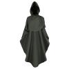 tuduoms Men Hooded Robe Cloak Knight Fancy Cool Cosplay Costume Friar Medieval Hooded Monk Renaissance Priest Robe Costume Gray view 1