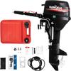 2-Stroke 12 HP Outboard Motor, 169CC Inflatable Fishing Boat Engine with Water Cooling & CDI Ignition System for Inflatable Boat Kayak Canoe Sailboat, 4500-5500 r/min view 1