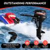 2-Stroke 12 HP Outboard Motor, 169CC Inflatable Fishing Boat Engine with Water Cooling & CDI Ignition System for Inflatable Boat Kayak Canoe Sailboat, 4500-5500 r/min view 3