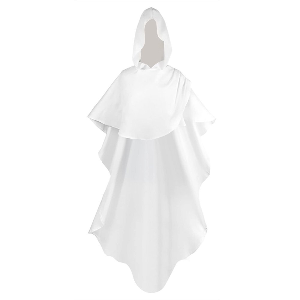 tuduoms Men Hooded Robe Cloak Knight Fancy Cool Cosplay Costume Friar Medieval Hooded Monk Renaissance Priest Robe Costume White