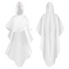 tuduoms Men Hooded Robe Cloak Knight Fancy Cool Cosplay Costume Friar Medieval Hooded Monk Renaissance Priest Robe Costume White view 2
