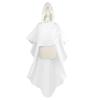 tuduoms Men Hooded Robe Cloak Knight Fancy Cool Cosplay Costume Friar Medieval Hooded Monk Renaissance Priest Robe Costume White view 3