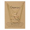 3Pcs 12 Constellation Zodiac Sign Layered Choker Necklaces Old English Letter Astrology Horoscope with Message Card for Women Birthday Friendship Jewelry-Gemini view 1