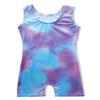 EQSJIU Gymnastics Leotards For Girls With Shorts Blue Purple Gradient Shiny Sparkle Toddler Girl Leotard Gymnastics 1t 2t 1-2t view 2