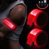 Simket Reflective LED Armband Rechargeable for Running(2 Pack), Running Lights for Runners, Running Lights, High Visibility Reflective Running Gear Adjustable Light Up Arm Bands for Men Women Kids view 1
