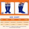 American Trends Kids Toddler Soccer Socks Knee High Tube long Three Stripes Cotton Uniform Sports Socks for Child Boys Girls 1 Pack Yellow White 3-6 Years view 4
