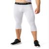 3 Pack Men's Compression Pants 3/4 Workout Dry-fit Baselayers Underwear Sport Tights Running Athletic Leggings Capris view 2