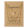 3Pcs 12 Constellation Zodiac Sign Layered Choker Necklaces Old English Letter Astrology Horoscope with Message Card for Women Birthday Friendship Jewelry-Pisces view 2