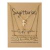 3Pcs 12 Constellation Zodiac Sign Layered Choker Necklaces Old English Letter Astrology Horoscope with Message Card for Women Birthday Friendship Jewelry-Sagittarius view 1