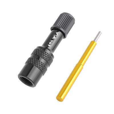 Sanmum Bike Front Fork Valve Adapter Aluminum Alloy Bicycle Air Fork Inflatable Valve Adaptor for Standard Pump or Air Compressor (Black)