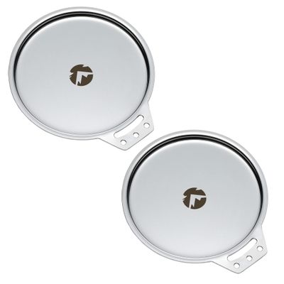 camping moon 304 Stainless Steel Plate Lid for Sierra Cup 12cm S-SG (2pcs Set)