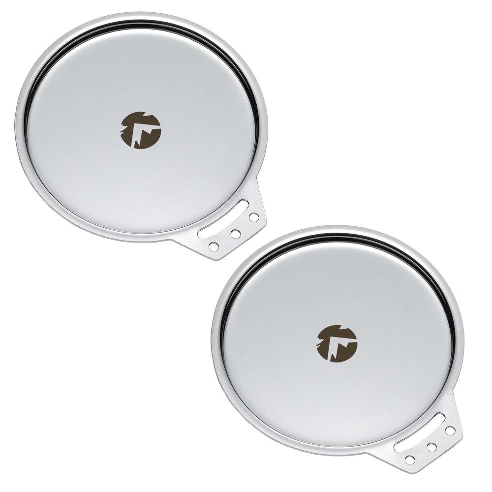 camping moon 304 Stainless Steel Plate Lid for Sierra Cup 12cm S-SG (2pcs Set)