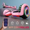 SIMATE Hoverboard, Bluetooth All Terrain Hover Boards with LED Lights and APP Control, Gifts for Kids Adults Girls Boys, for All Ages view 4