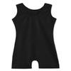 EQSJIU Gymnastics Leotards for Girls with Shorts Pure Solid Color Black Leotards for Baby Girls Toddler Tumbling Outfits Child 1t 2t 1-2t view 2