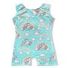 EQSJIU Girls Gymnastics Leotards With Shorts Rainbow Unicorn Aqua White Cloud Shiny Sparkle Leotard For Girls Gymnastics 4t 5t 4-5t Dance Class view 1