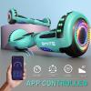 SIMATE Hoverboard, Bluetooth All Terrain Hover Boards with LED Lights and APP Control, Gifts for Kids Adults Girls Boys, for All Ages view 4
