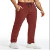 FASKUNOIE Men'Sherpa Fleece Pants Casual Cotton Heavy Winter Warm Loose Golf Running Active Sweatpants Orange Red view 3