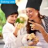 Chef Hat, 2PCS Adult Premium Adjustable Elastic Baker Kitchen Cooking Chef Cap Black view 4
