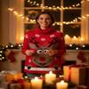 LILLUSORY Ugly Christmas Sweater Womens 2025 Oversized Long Tunic Cozy Winter Trendy Plus Size Poncho Dress Cute Pullover Turtleneck Fashion Work Festival Holiday Clothes Outfit Clothing view 2