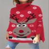LILLUSORY Ugly Christmas Sweater Womens 2025 Oversized Long Tunic Cozy Winter Trendy Plus Size Poncho Dress Cute Pullover Turtleneck Fashion Work Festival Holiday Clothes Outfit Clothing view 3