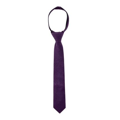 Spring Notion Boys' Linen Blend Zipper Necktie Plum Large