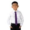 Spring Notion Boys' Linen Blend Zipper Necktie Plum Large view 4