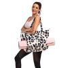 Yoga Mat Bag For Women,WllWOO For 1/4-Inch 1/3-Inch Yoga Mat Thick Large Zippered Opening &Side Pocket For Gym Bag Yoga Mat Carrier view 3