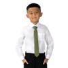 Spring Notion Boys' Linen Blend Zipper Necktie Olive Large view 4