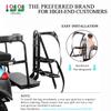 10L0L Universal Golf Cart Rear Seat Bag Holder Rack for EZGO Yamaha Club Car Carts, with Rear Safety Grab Bar view 2