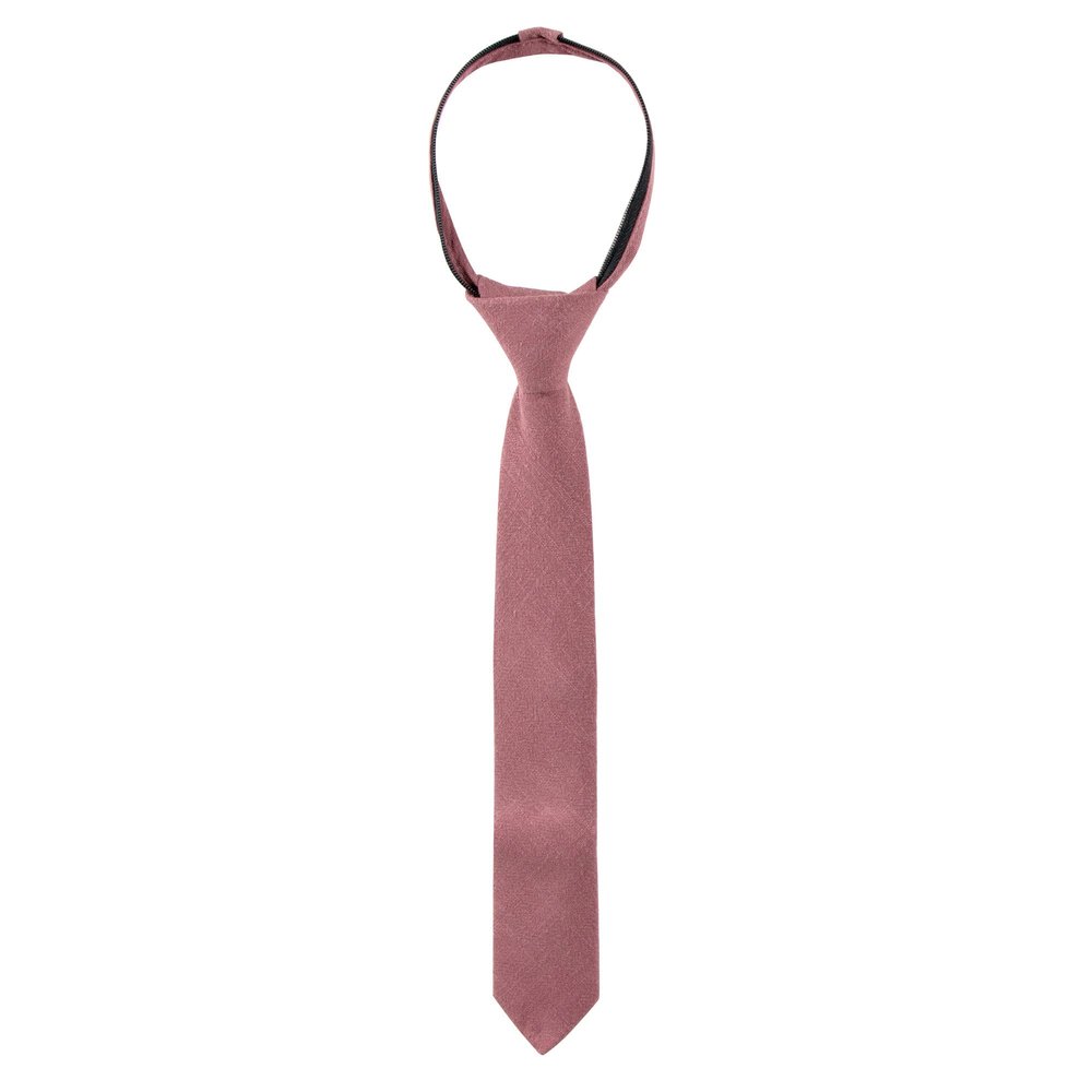 Spring Notion Boys' Linen Blend Zipper Necktie Chianti Medium