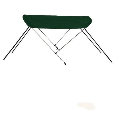 STOPBYUS 7.6 oz Green 2 Bow Round Tube Boat Bimini TOP Sunshade Compatible for HIGHFIELD INFLATABLES Ocean Master OM 390 2016-2017