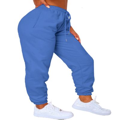 Waitfairy Sweatpants Women - Joggers for Women High Waist Baggy Sweat Pants for Womens Joggers with Pockets Cobalt Blue M