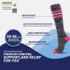 fenglaoda 8 Pairs Compression Socks for Men & Women 20-30 mmHg Knee High Nurse Pregnant Running Medical and Travel Athletic(S/M,Multi11) view 3