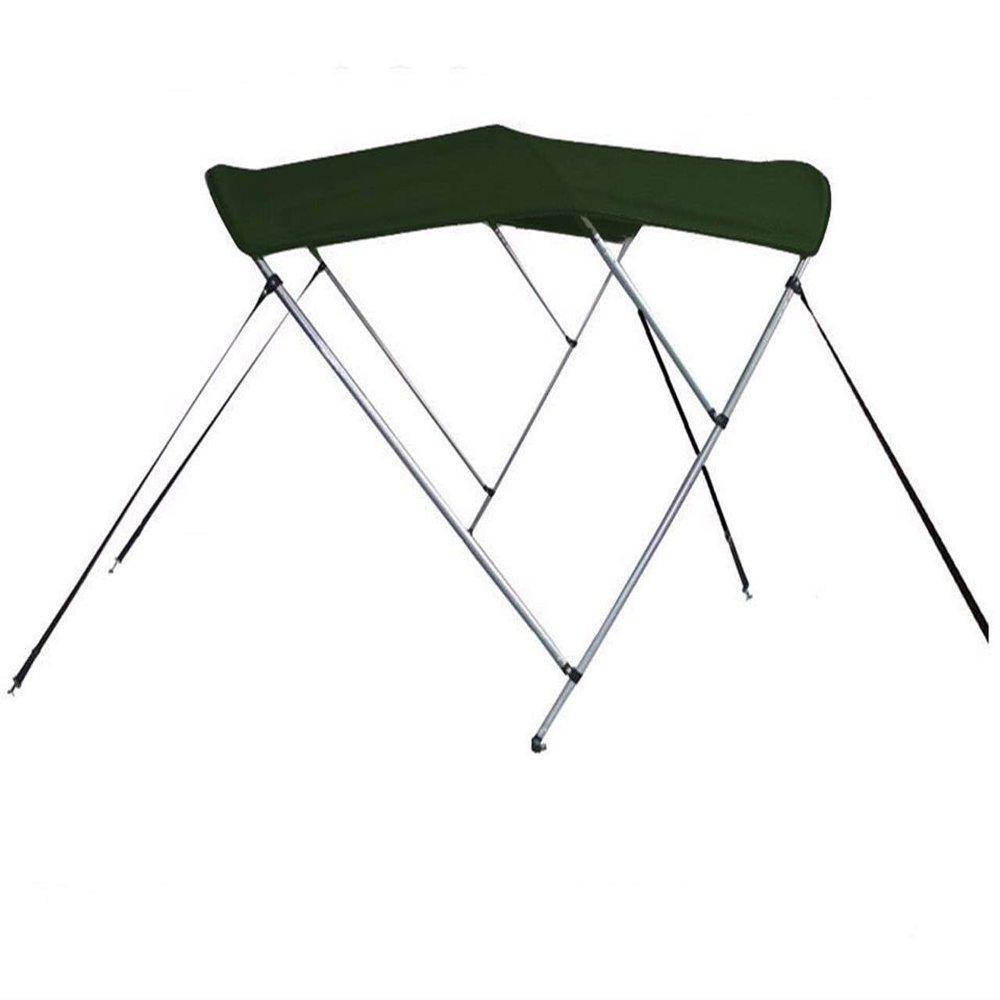 STOPBYUS 7.6 oz Green 3 Bow Round Tube Boat Bimini TOP Sunshade Compatible for Xpress X 24 Bay W/O T-TOP 2005-2011